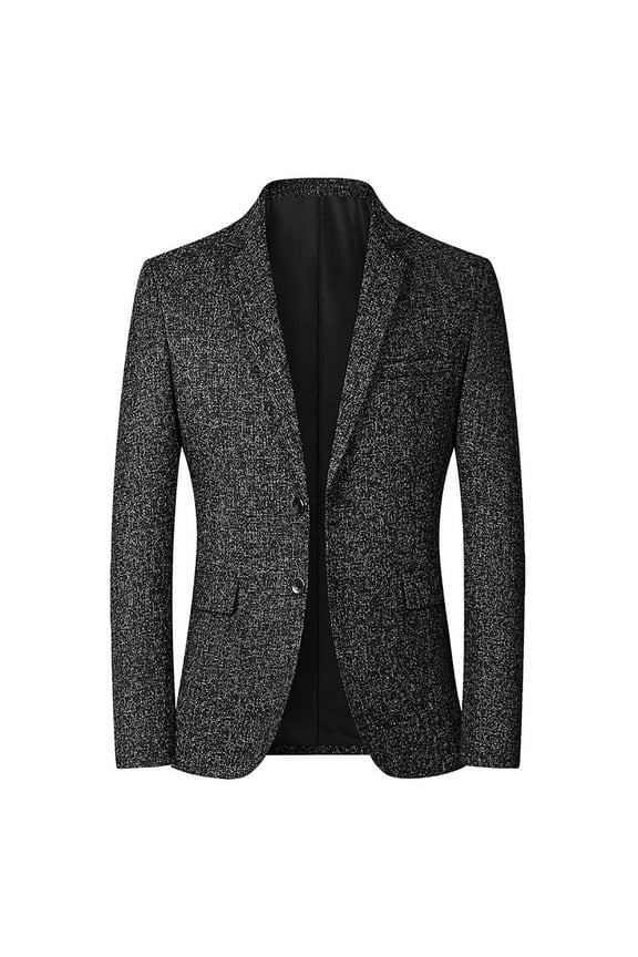 Blazer Jackets for Men Office Work Suit Jacket 2025 Casual Single-breasted Business 2025 Casual Suit Wool Coat Black