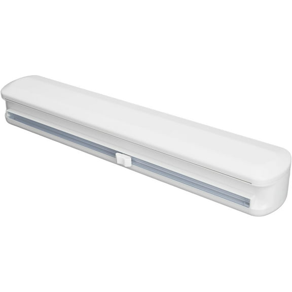 Plastic Wrap Dispenser with Slide Cutter, Refillable Tin Aluminum Foil Dispenser with Cutter Plastic Wrap Cutter for Cling Film, Aluminum Foil, Baking Paper (large)