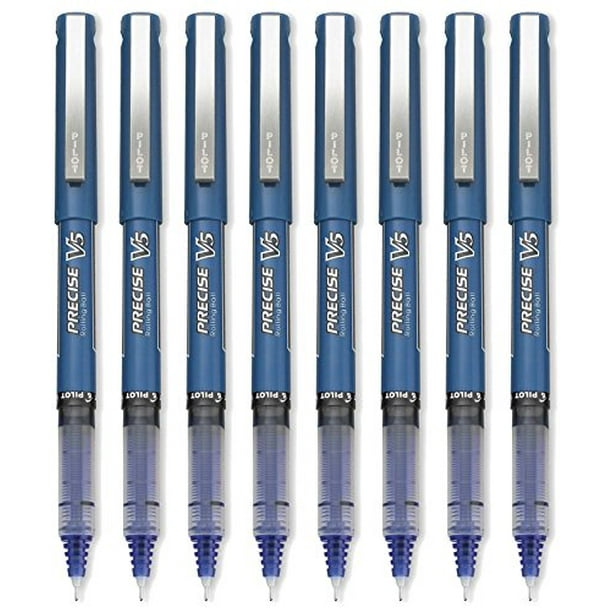Pilot Precise V5 Stick Rolling Ball Pens, Extra Fine Point, Blue 8PACK