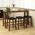 thumbnail image 2 of Gymax 4-Piece Bar Table Set w/ Power Outlet Counter-Height Table & 3 Bar Stools, 2 of 10