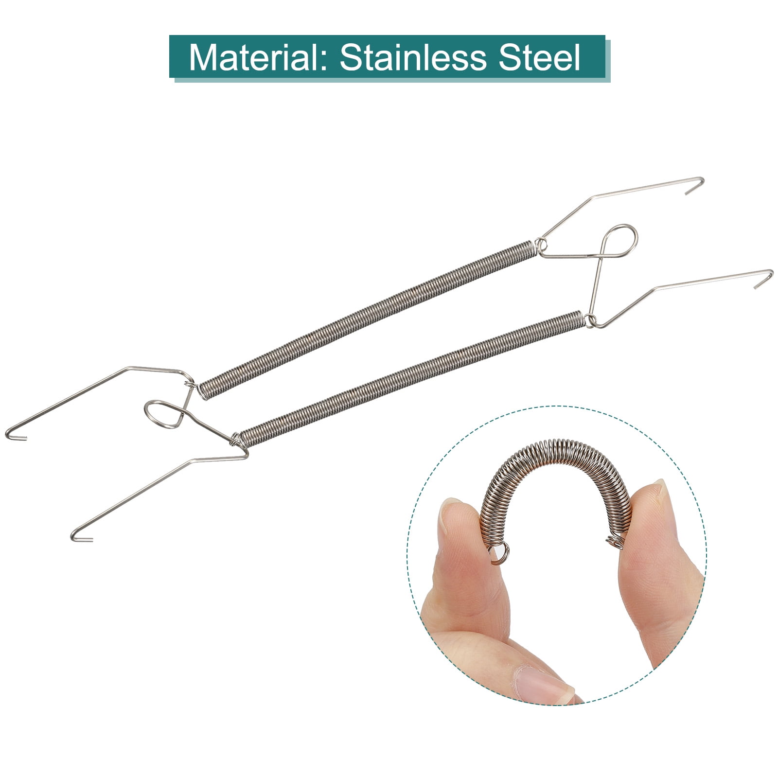 Unique Bargains Stainless Steel Invisible Wall Plate Hangers for Plates and Display 12in