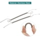 thumbnail image 4 of Uxcell 12 pulgadas ganchos de pared invisibles de acero inoxidable con protectores de punta para platos decorativos, 4 of 6