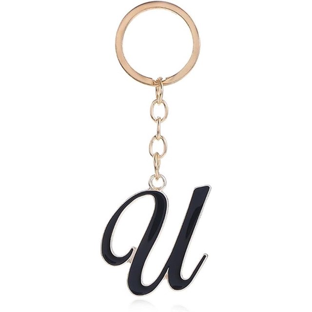 Letter Keychain,26 Letters A-Z Decorative Letter Keychain,Name Keychain for Women Girls Men Teenager Gift