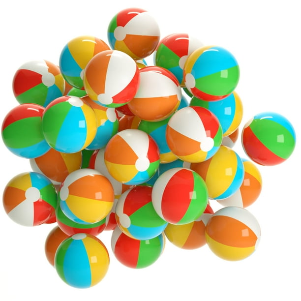 Large Beach Balls Bulk Pack Big Inflatable Beach Ball 24 Inch Giant