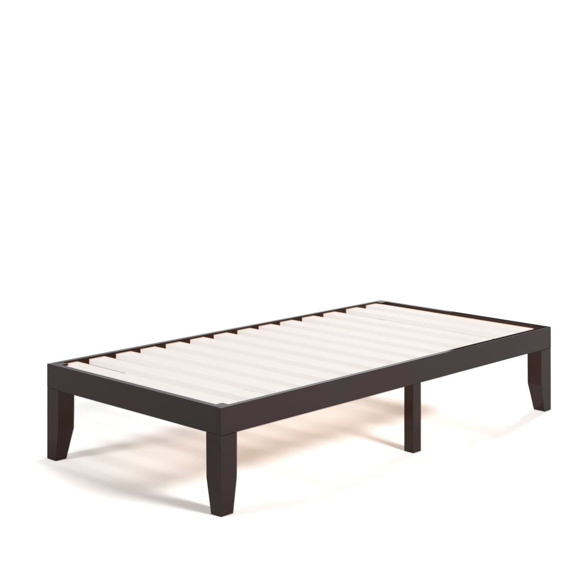 Gymax 14'' Twin Size Wooden Platform Bed Frame w/ Strong Slat Support