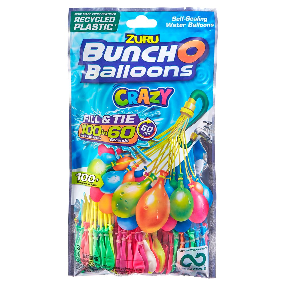 Zuru Bunch O Balloons Crazy SelfSealing Water Balloons, 3+ Walmart