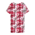 thumbnail image 5 of Zorckvet Heart Print Nightgowns for Women Trendy Valentine's Day Sleepshirts Plus Size Soft Womens Nightshirts Short Sleeve, 5 of 5