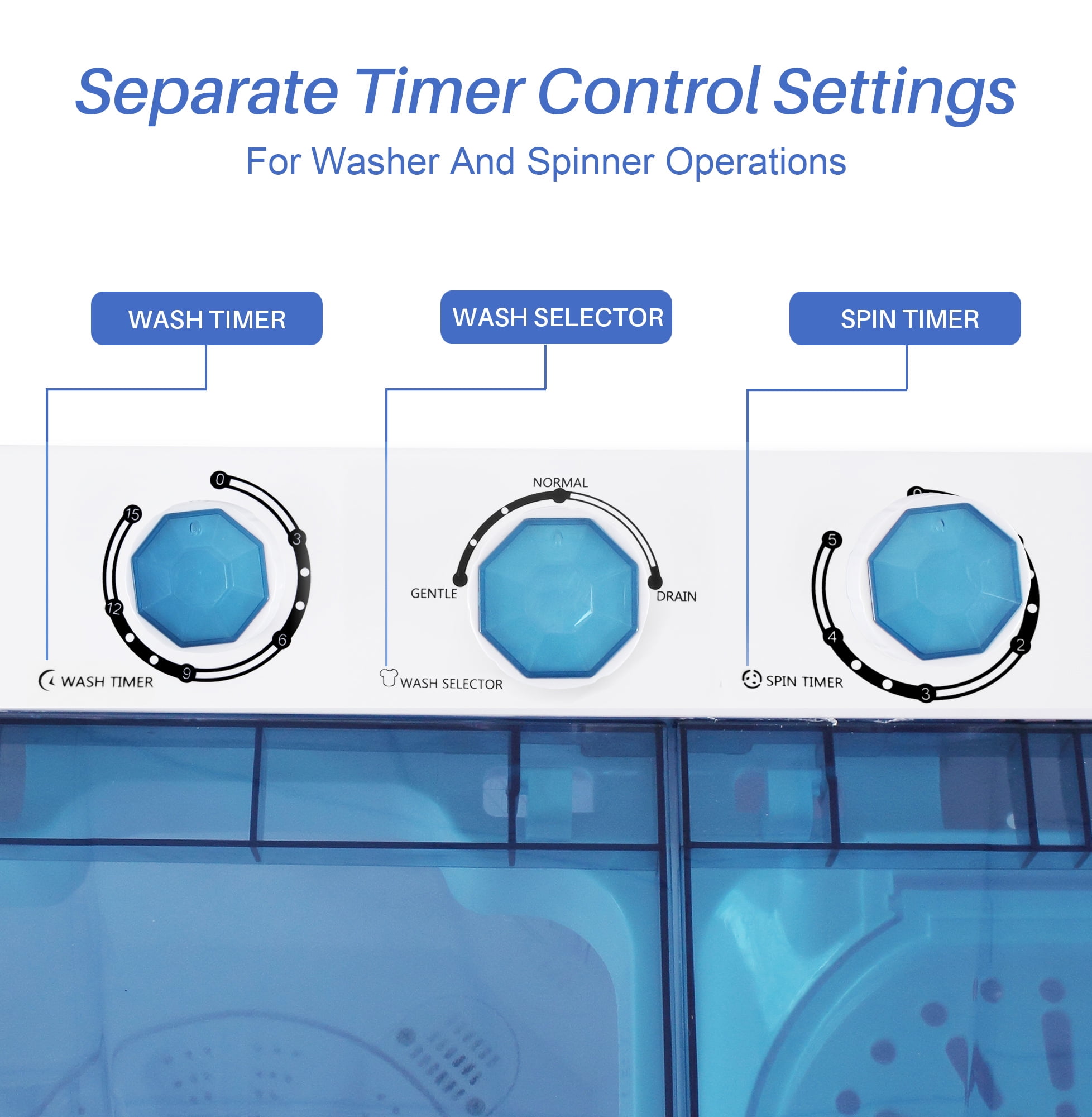 della small compact portable washing machine with spin dryer