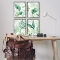 thumbnail image 2 of Stupell Industries Varied Green Tropical Plant Leaves Botanical & Floral Painting Black Framed Art Print Wall Art, Set of 4, 2 of 8