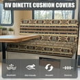 thumbnail image 4 of XYZCANDO Western Aztec RV Dinette Cushion Covers Stretchable Camper Accessories Universal Couch Cover 2 Cushion Sofa Soft Sofa Covers Washable 1 Backrest Cover and 1 Bench Cover Brown, 4 of 7