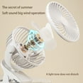 thumbnail image 4 of 3-Speed Multi-Functional Clip On Desk Fan, Portable USB Rechargeable Quiet Cooling Fan, Sturdy Clamp Fan for Office Dorm Home Travel, Pink, 4 of 5
