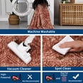 thumbnail image 4 of Living Room Rug 5x7 Washable Rug for Bedroom Boho Geometric Non Slip Farmhouse Neutral Rugs Soft Throw Rugs Low Pile Stain Resistant Carpet for Office Nursery Dining Room 5'x7' Brick Red, 4 of 8