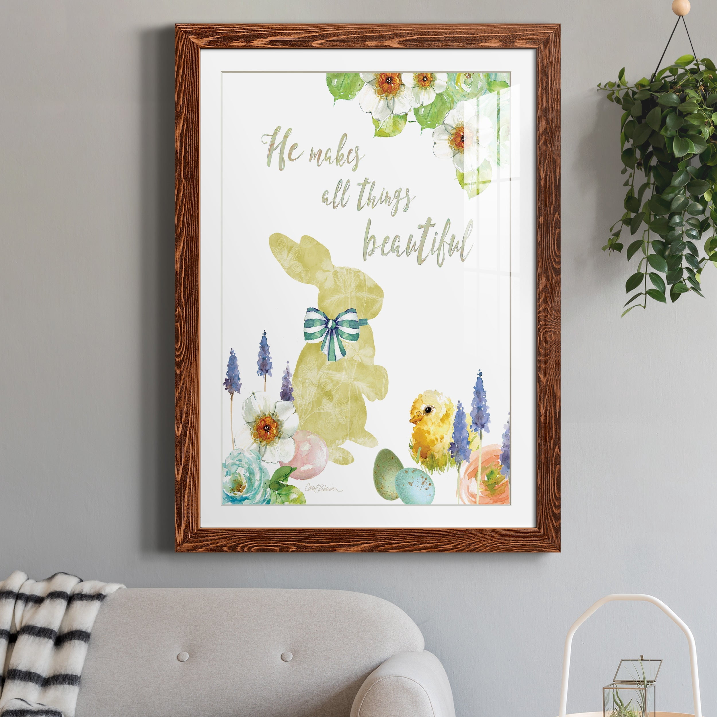 All Things Bunny - Premium Framed Print - Distressed Barnwood Frame - Ready to Hang