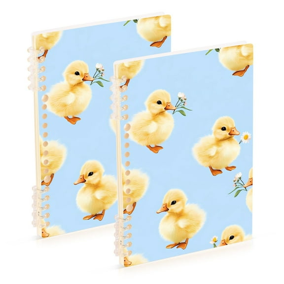 joogoo Spiral Journal Notebook Cartoon Duck Daisy College Ruled Notebooks 8.3" x 5.7" 2 PCs