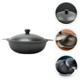 thumbnail image 6 of Tineasur 1Pc Household Small Iron Pot with Lid for Braised Chicken Rice and Stewing, 6 of 8