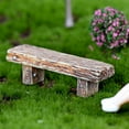 thumbnail image 6 of Ludlz 3PCS Wooden Benches Miniature Ornaments Fairy Garden Bonsai Decorations Dollhouse Accessories Micro Landscape Romantic Craft Resin Double Stool Bench Garden Figurine Decor, 6 of 7