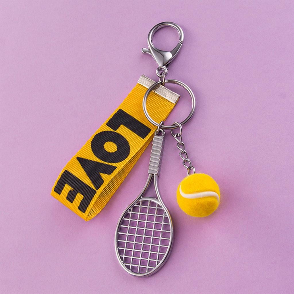 Creative Tennis Keychain, Tennis Racquet Jewelry Perfect Tennis