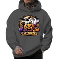 thumbnail image 2 of CONZONE Mens Halloween Hoodies Long Sleeve Hallowmas Pullover Hoodie for Men Pumpkin Ghost Graphic Hooded Sweatshirts With Pocket, 2 of 3