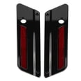 thumbnail image 4 of Ymiko 2pcs Motorcycle Latch Cover Saddlebag Latch Cover Reflectors For Glide Touring 94-17 Black, 4 of 8