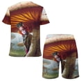 thumbnail image 2 of Alice in Wonderland Boys Girls Short Sleeve Mesh T-Shirt And Shorts Outfit Set Summer Clothes Set for Kids, 2 of 8