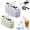 White Purple, variant on Portable Ice Maker Machine Countertop, 8 Cubes in 10 Mins, Mini Ice Maker for Home/Camping/Car with DC 12V Adapter