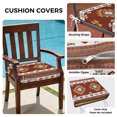 thumbnail image 3 of Outdoor Patio Cushion Covers 2 Pack Bohemian Tribal Style Patio Chair Cushion Covers with Ties and Zipper Geometric Abstract Waterproof Outdoor Seat Cushion Covers for Patio Furniture 22"x22", 3 of 9