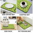 thumbnail image 4 of Green Tree Frog Coffee Maker Mat - Non-Slip Drying Mat for Espresso Machine, Frog Print Design, 4 of 7