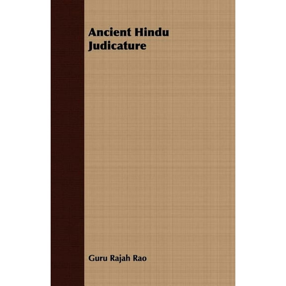 Ancient Hindu Judicature (Paperback)