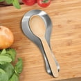 thumbnail image 5 of OGGI Stainless Steel Spoon Rest- Long Handle Holds Kitchen Utensils in Place, Great Spoon Rest for Kitchen Counter, Stove Top, or Coffee Station; Kitchen Accessories, Utensil Rest, Stainless, 5 of 7