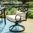 thumbnail image 6 of MF Studio 5 Pieces Outdoor Patio Dining Set with 4 Pieces Swivel Chairs with Cushion & 1 Piece Table for Yard, 6 of 13