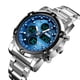 thumbnail image 2 of SKEMI 1389 Reloj de cuarzo para hombre Moda única Deporte Casual Marca Reloj de cuarzo Doble movimiento Correa de acero inoxidable Reloj de pulsera resistente al agua Relogio masculino, 2 of 8