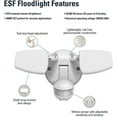 thumbnail image 4 of HALO Outdoor LED Flood & Security Light - Motion Activated Dusk to Dawn 2372 Lumens White ESF2A4MW, 4 of 7