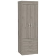 thumbnail image 6 of JERFIT Light Gray Armoire with Doors and Drawers, Freestanding Bedroom Closet Organizer Storage Cabinet, 6 of 7