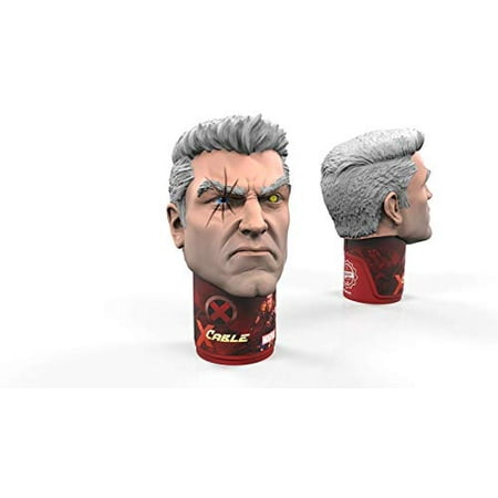 Funded on SharkTank: Marvel CABLE Talking Bottle Opener and Desktop Collectible - Best Push Down Automatic Cap Remover - Bottle Hammer with up to 25 Unique and Hilarious