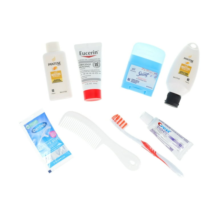 Womens Deluxe 9-Piece Personal Traveling Toiletries kit, Pre