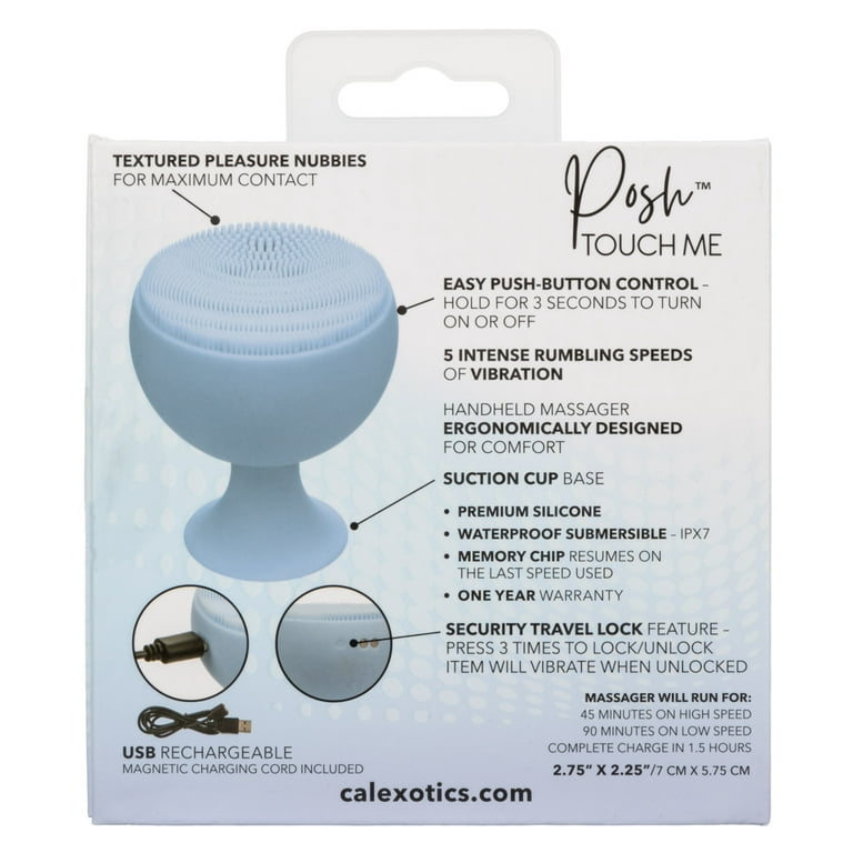 CalExotics Posh Touch Me Rechargeable Silicone Clitoral Vibrator, Blue -  Walmart.com