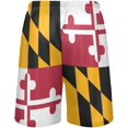 thumbnail image 2 of FREEAMG Maryland Flag USA State Flag Men's Pajama Pants Shorts Sleepwear Lounge Pajama Bottoms, 2 of 7