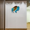 thumbnail image 3 of Exquisite Metal Buffalo/Bison Cutout Wall Art - Collectible Masterpiece - Robust Metal with Vibrant Gradient Colors - Simple Hanging with 2 Ready-to-Hang Hooks - Ideal for Home, Office, or Cabin, 3 of 8
