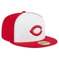 thumbnail image 3 of Men's New Era White/Red Cincinnati Reds Repeat 59FIFTY Fitted Hat, 3 of 5