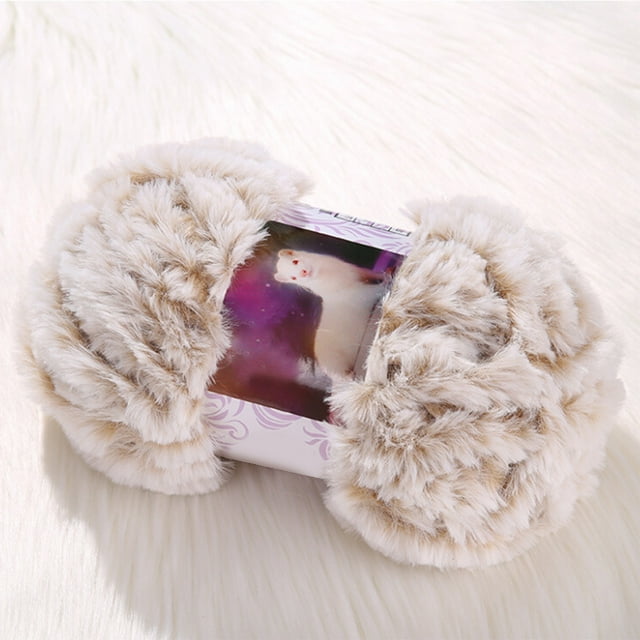 Simulation Fleece Fur Fleece Thick Wool Faux Fur Mink Fleece Hand-knitted Scarf Hat Garment Blanket