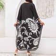 thumbnail image 3 of HAJWOH Plus Size Kaftan Dress Batwing Sleeve V Neck Lightweight Summer Beach Cover Up Loungewear, 3 of 5