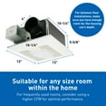 thumbnail image 4 of Panasonic FV-0511VFL1 WhisperFit DC Ventilation Fan with LED Light, 50-110 CFM - White, 4 of 8