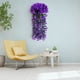 thumbnail image 3 of Flores artificiales colgantes, 2,7 pies de rosal para decoración del hogar, habitación, jardín, boda, interior y exterior (morado), 3 of 6