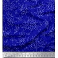 thumbnail image 1 of Soimoi Blue Cotton Duck Fabric Leaves Leaves Decor Fabric Printed Yard 42 Inch Wide, 1 of 3