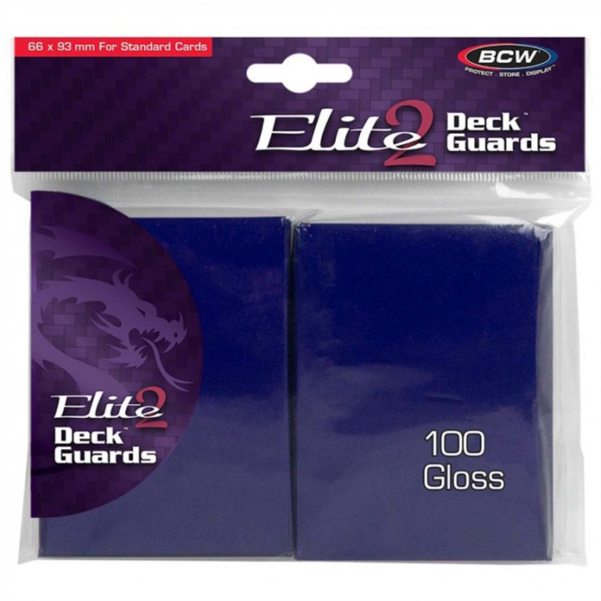 Photo 1 of BCW Elite-2 Deck Guards (93mm) | Blue - 100ct | Count Premium Card Sleeves for MTG, Pokemon, Dragon Shield, and More | Ultra Grip Texture, Heavy Gauge Material Card Guard Sleeves
