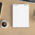 thumbnail image 4 of WFDC Top Spiral Notebook 8.3x5.6 Steno Notebook Top Spiral Notebook 60 Pages Top Bound Spiral Notebook Cover Inner Pocket,Spiral Notebook for Work Office Gift,A5 - Grid Paper - White, 4 of 5