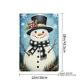 thumbnail image 4 of JOOCAR Snowman with Top Hat and Scarf Garden Flag for Winter Christmas Home Outdoor Garden Yard Door Decor 12x18 inch, 4 of 5