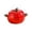 Red, variant on Pumpkin‑Shaped Ceramic Casserole With Lid Double‑Ear Oven‑Safe Ceramic Pot For Soup Stew Fall Holiday Table Decor(Orange-15.5X10Cm)