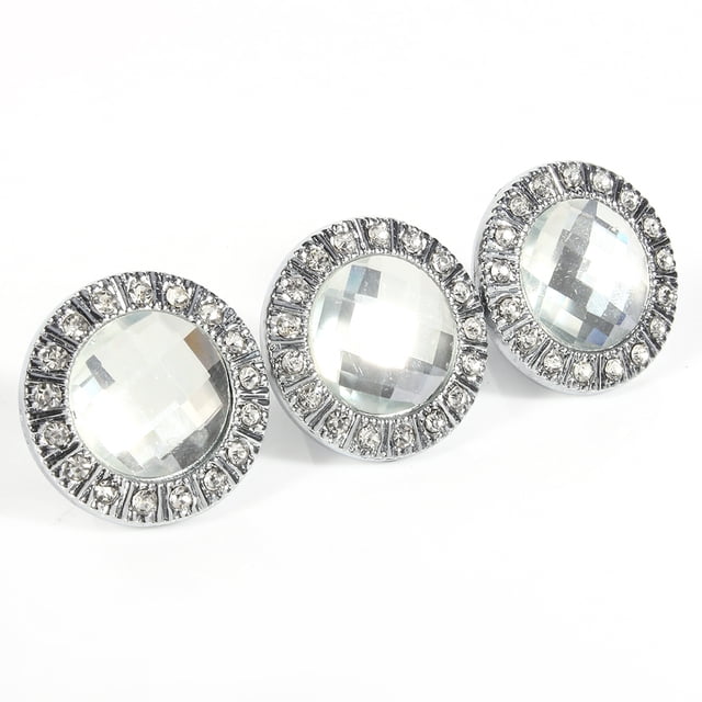 Tirador Redondo para Cajón Con Diamantes de Imitación Brillantes, 10 Pomos de Cristal Transparente para Armario, Tirador de Puerta Con Tornillo, Para Decoraci del Hogar