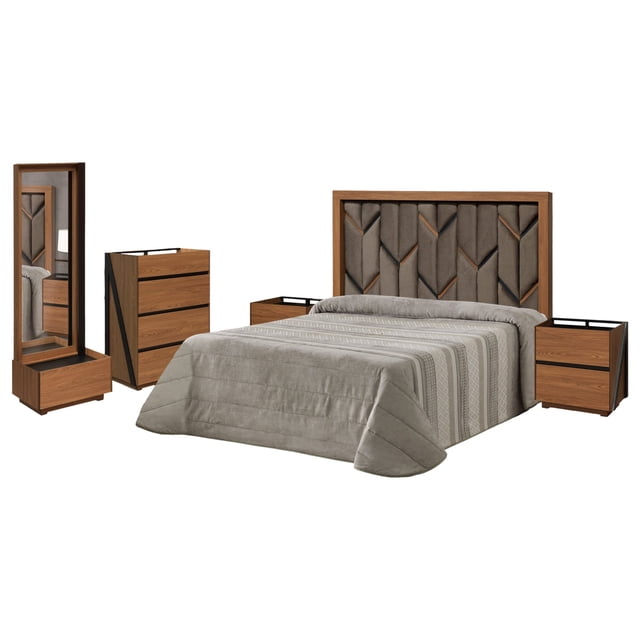 Recamara King Size California Kessa Muebles Roble